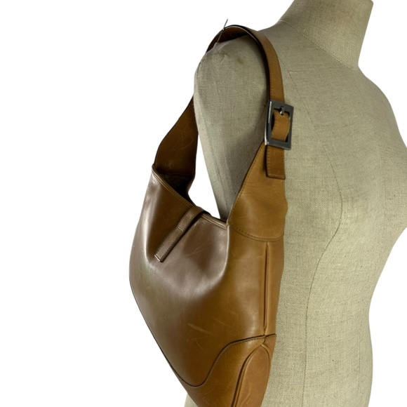 Genuine vintage GUCCI Jackie O Tan Leather Shoulder Bag Purse HTF - Picture 6 of 16